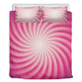 Pink Whirlpool Spiral Print Duvet Cover Bedding Set
