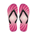 Pink Whirlpool Spiral Print Flip Flops