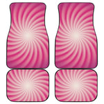 Pink Whirlpool Spiral Print Front and Back Car Floor Mats