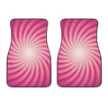 Pink Whirlpool Spiral Print Front Car Floor Mats