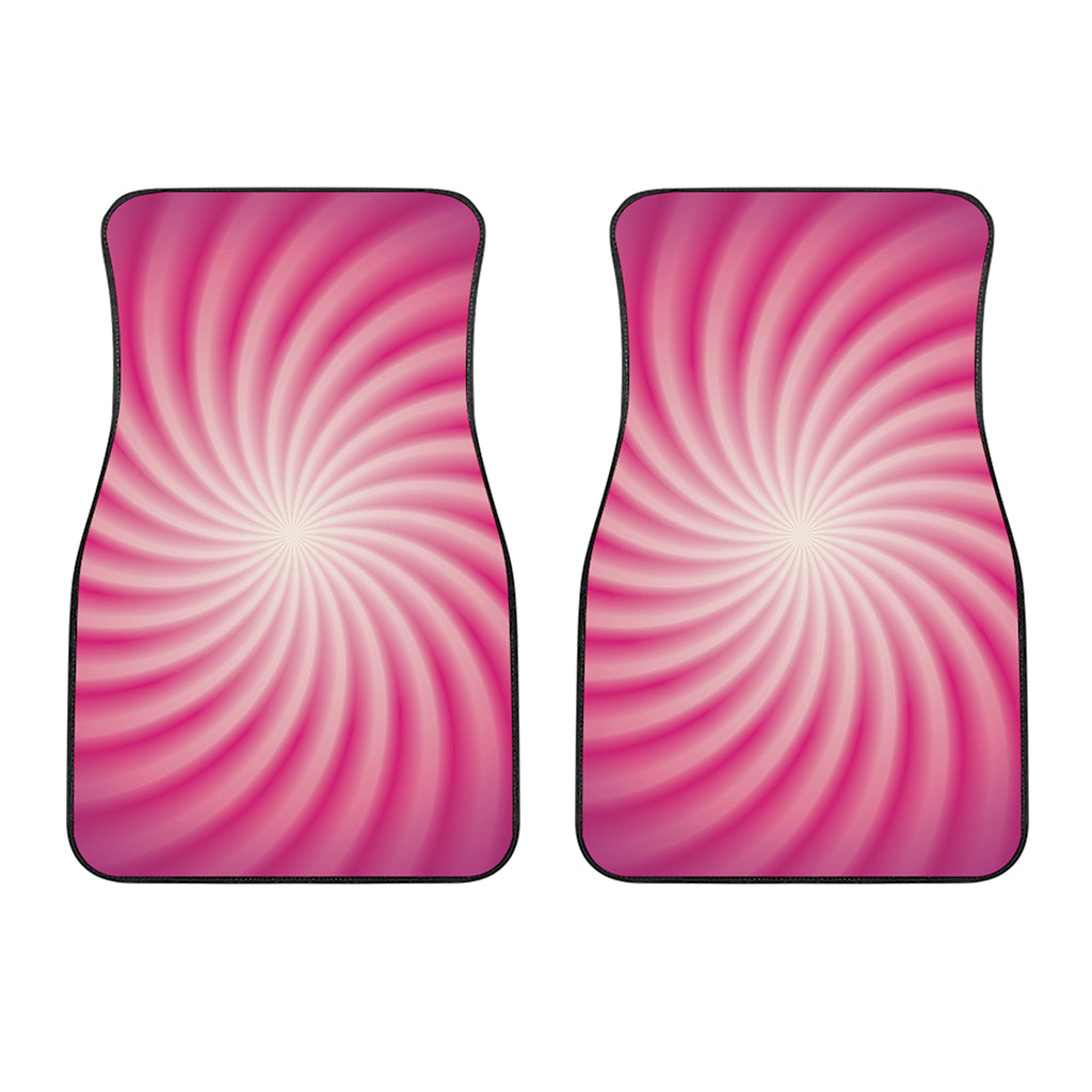 Pink Whirlpool Spiral Print Front Car Floor Mats