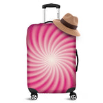 Pink Whirlpool Spiral Print Luggage Cover