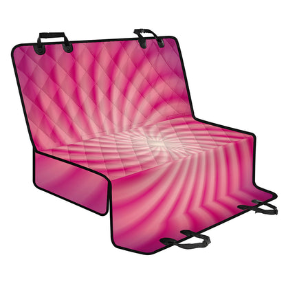 Pink Whirlpool Spiral Print Pet Car Back Seat Cover