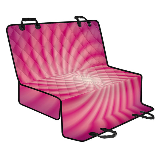 Pink Whirlpool Spiral Print Pet Car Back Seat Cover