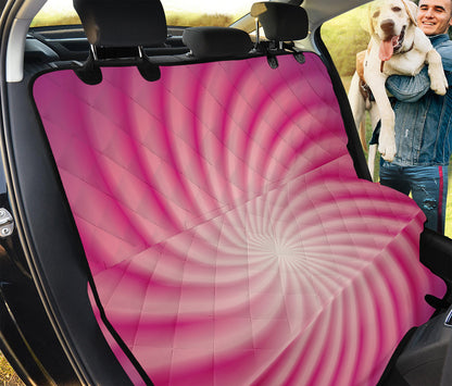 Pink Whirlpool Spiral Print Pet Car Back Seat Cover