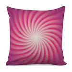 Pink Whirlpool Spiral Print Pillow Cover