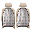 Pink White And Grey Chevron Print Car Seat Organizers
