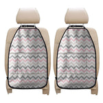 Pink White And Grey Chevron Print Car Seat Organizers