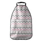 Pink White And Grey Chevron Print Car Seat Organizers