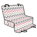 Pink White And Grey Chevron Print Pet Car Back Seat Cover