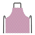 Pink White And Navy Chevron Print Apron