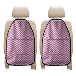 Pink White And Navy Chevron Print Car Seat Organizers