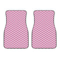 Pink White And Navy Chevron Print Front Car Floor Mats