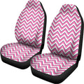 Pink White And Navy Chevron Print Universal Fit Car Seat Covers