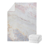 Pink White Grey Marble Print Blanket