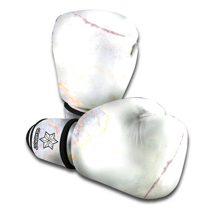 Pink White Grey Marble Print Boxing Gloves