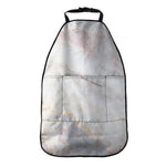 Pink White Grey Marble Print Car Seat Organizers