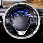 Pink White Grey Marble Print Car Steering Wheel Cover