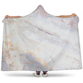 Pink White Grey Marble Print Hooded Blanket