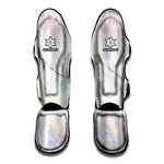 Pink White Grey Marble Print Muay Thai Shin Guard