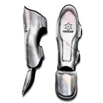 Pink White Grey Marble Print Muay Thai Shin Guard