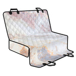 Pink White Grey Marble Print Pet Car Back Seat Cover
