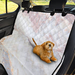 Pink White Grey Marble Print Pet Car Back Seat Cover