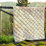 Pink White Grey Marble Print Quilt