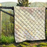 Pink White Grey Marble Print Quilt