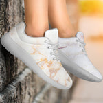 Pink White Grey Marble Print Sport Shoes GearFrost