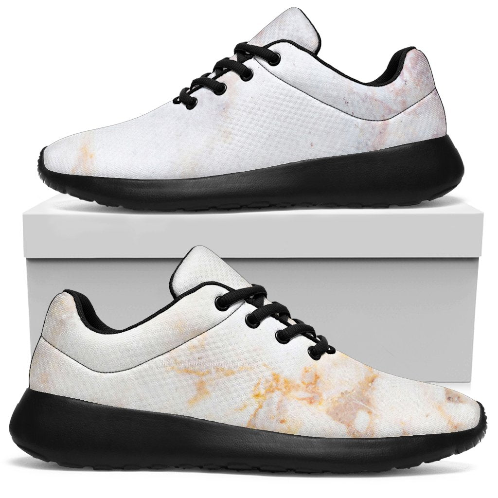 Pink White Grey Marble Print Sport Shoes GearFrost