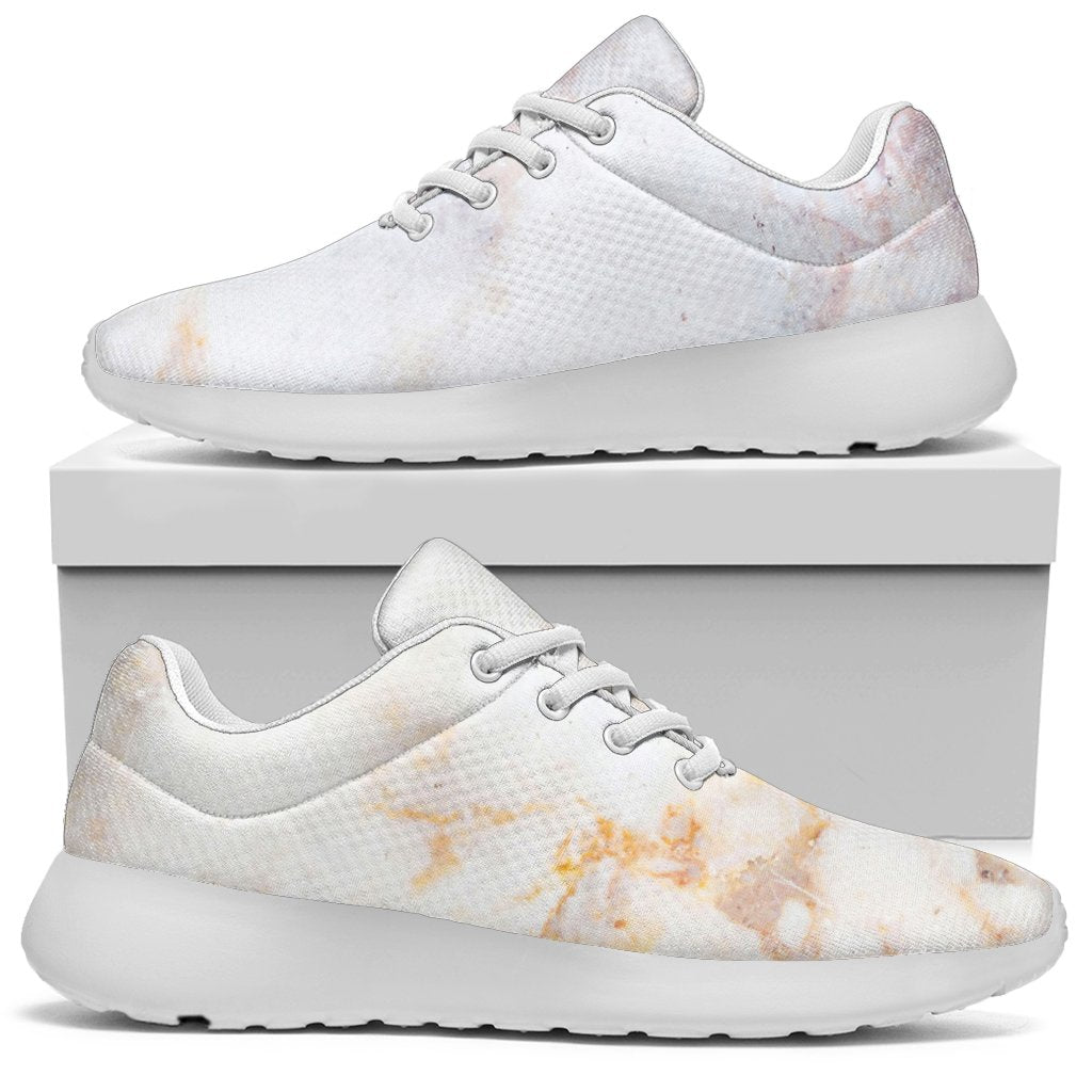 Pink White Grey Marble Print Sport Shoes GearFrost