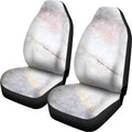 Pink White Grey Marble Print Universal Fit Car Seat Covers