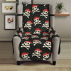 Pirate Skull Crossbones Pattern Print Armchair Protector