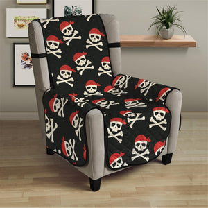 Pirate Skull Crossbones Pattern Print Armchair Protector