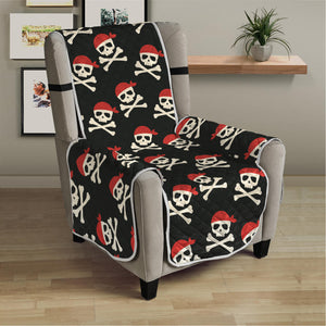 Pirate Skull Crossbones Pattern Print Armchair Protector