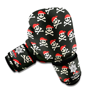 Pirate Skull Crossbones Pattern Print Boxing Gloves