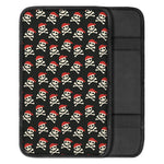 Pirate Skull Crossbones Pattern Print Car Center Console Cover