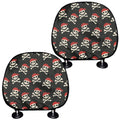Pirate Skull Crossbones Pattern Print Car Headrest Covers