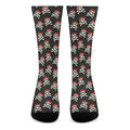 Pirate Skull Crossbones Pattern Print Crew Socks