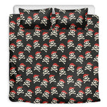 Pirate Skull Crossbones Pattern Print Duvet Cover Bedding Set