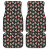 Pirate Skull Crossbones Pattern Print Front and Back Car Floor Mats