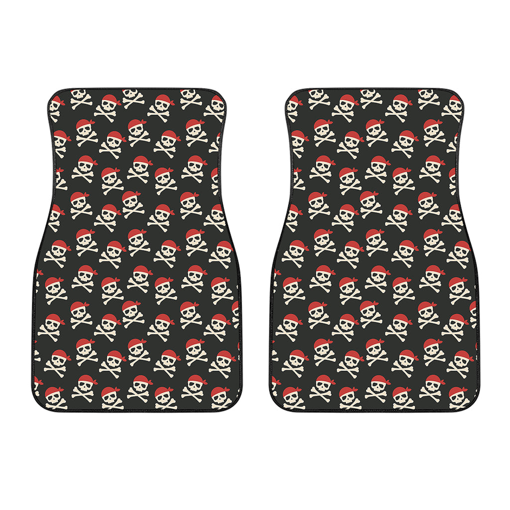 Pirate Skull Crossbones Pattern Print Front Car Floor Mats