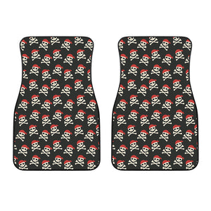 Pirate Skull Crossbones Pattern Print Front Car Floor Mats