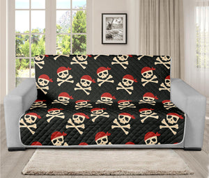 Pirate Skull Crossbones Pattern Print Futon Protector