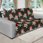 Pirate Skull Crossbones Pattern Print Futon Protector