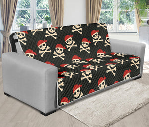 Pirate Skull Crossbones Pattern Print Futon Protector