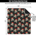 Pirate Skull Crossbones Pattern Print Futon Protector