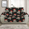 Pirate Skull Crossbones Pattern Print Half Sofa Protector