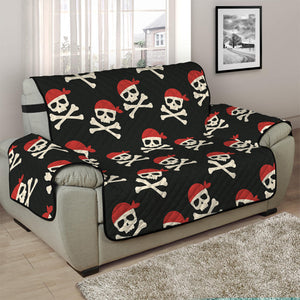 Pirate Skull Crossbones Pattern Print Half Sofa Protector